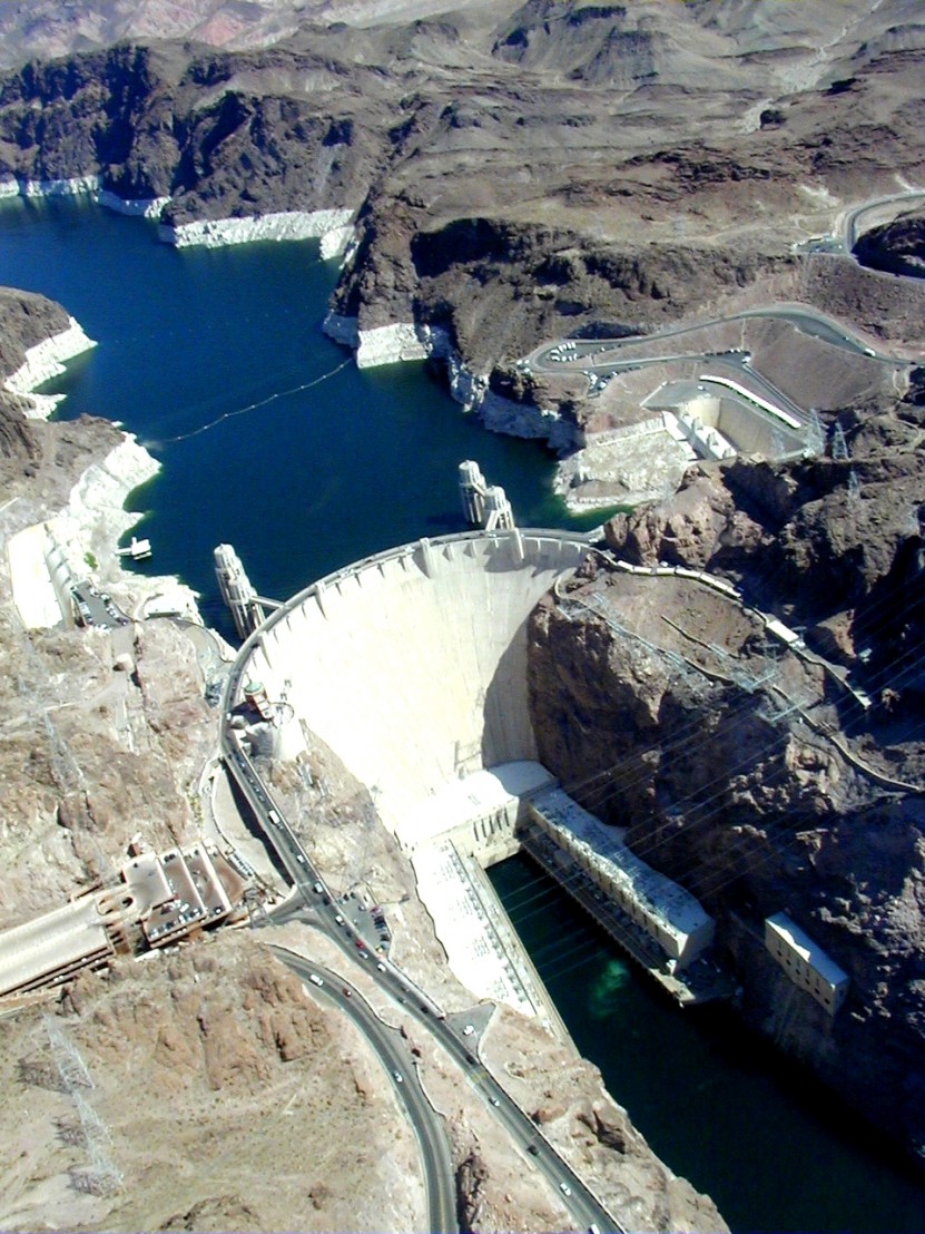 hoover dam aerial