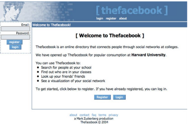 welcome to thefacebook