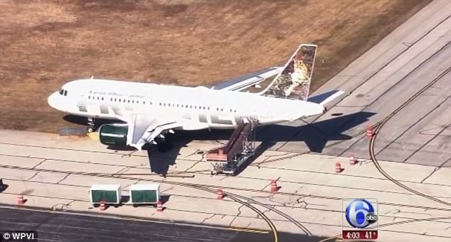 Frontier airlines-stuck in mud