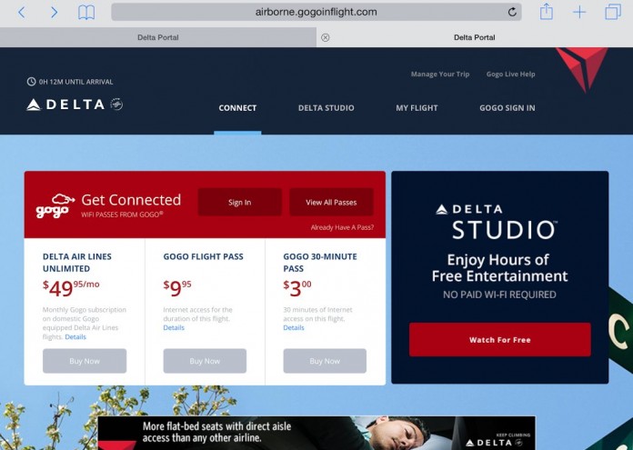 Delta - Netflix in the sky app