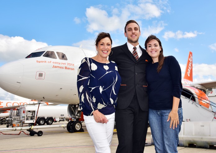 James Baron with mother Sue Baron and sister Jodie Baron