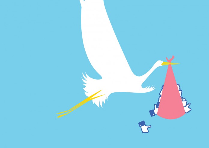 facebook, щъркел, лайкове, бебета