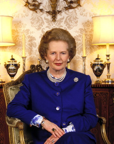 British Prime Minister Margaret Thatcher