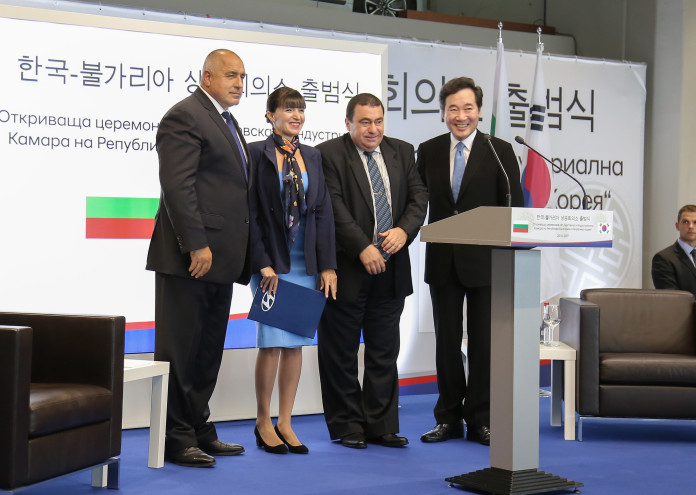 Boiko Borisov, Savina Konstantinova, Kalin Damianov, Lee Nak-yeon