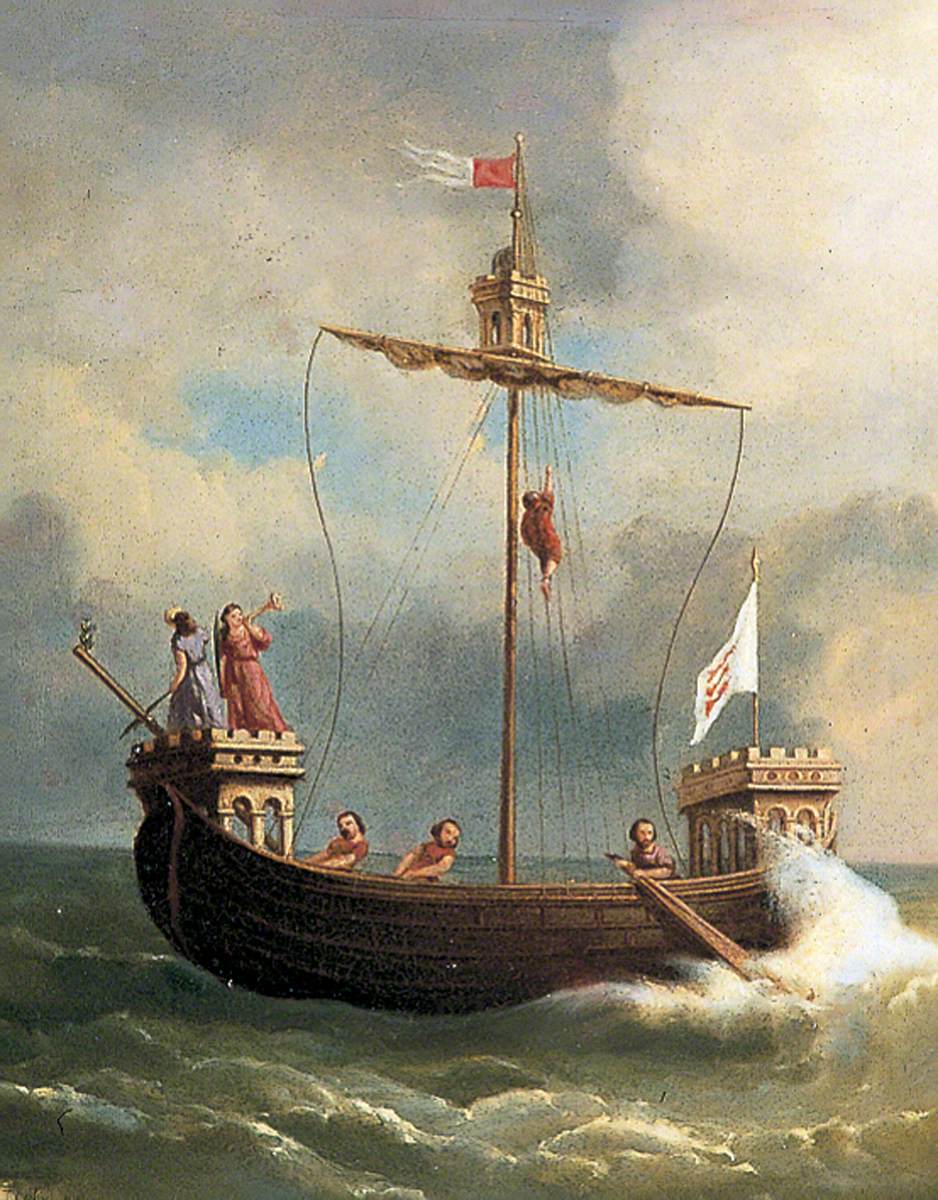  Terry, W. J.; Cinque Ports Ship at Sea 