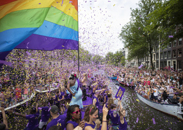 Annual Gay Pride Canal Parade Held In Amsterdam