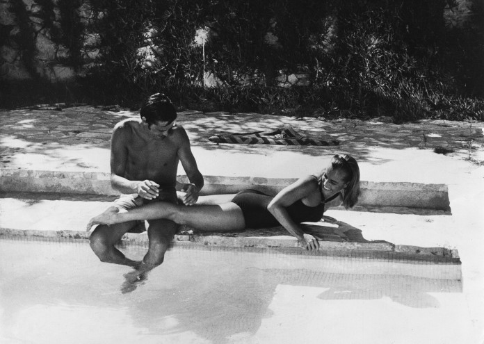  Schneider, Romy - Schauspielerin, mit Alain Delon in dem Film 'Der Swimmingpool' 