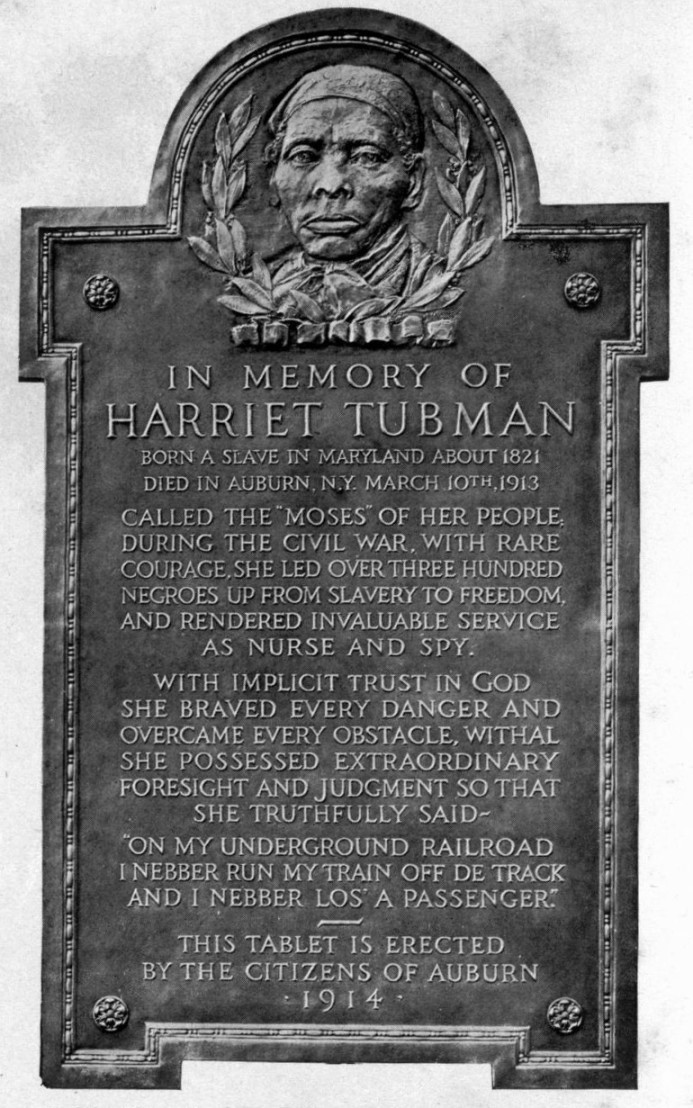  Harriet_Tubman_plaque_Auburn,_NY 