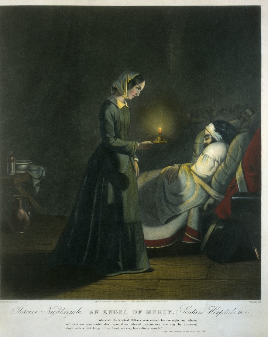  L0019661 Coloured mezzotint: Florence Nightingale, 