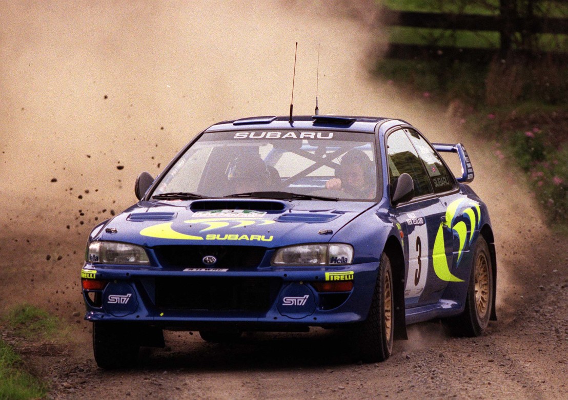  Colin McRae manouvers his Subaru Impreza through S 