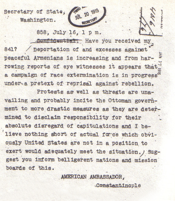  AmbassadorMorgenthautelegram 