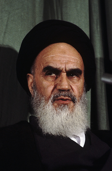  Ayatollah Khomeini in Tehran, Iran, after his return from exile in France. 