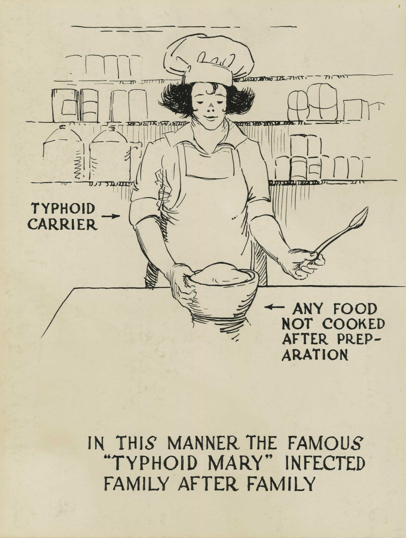  Typhoid_carrier_polluting_food_-_a_poster 