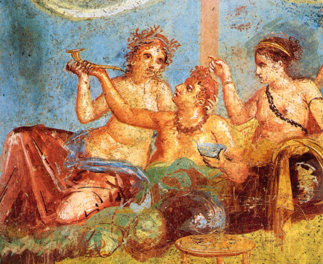  Pompeii_-_Casa_dei_Casti_Amanti_-_Banquet 