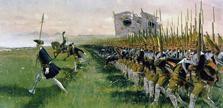 Hohenfriedeberg_-_Attack_of_Prussian_Infantry_-_1745