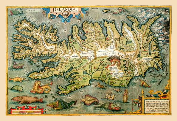  SPAIN - CIRCA 1602: Map of Iceland (Photo by Buyenlarge/Getty Images) 