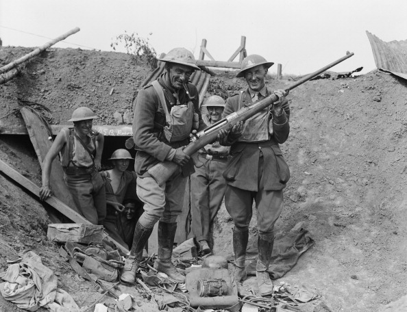 През Първата Световна война можем да открием разнообразие от оръжия,