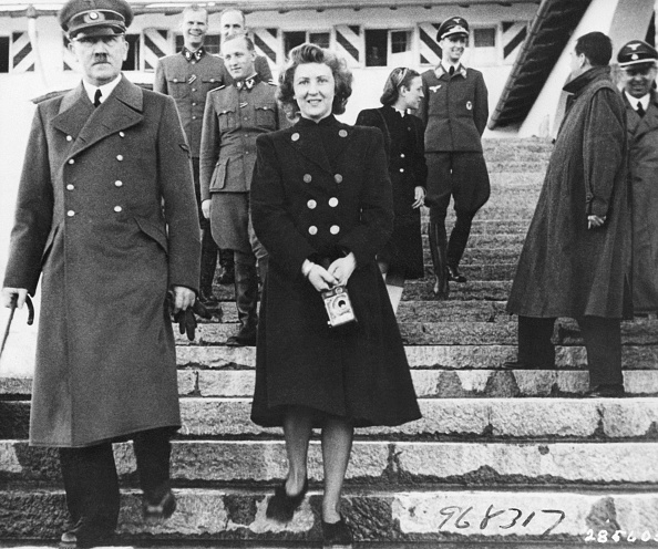  (Original Caption) Adolf Hitler with Eva Braun. Undated Photo. 