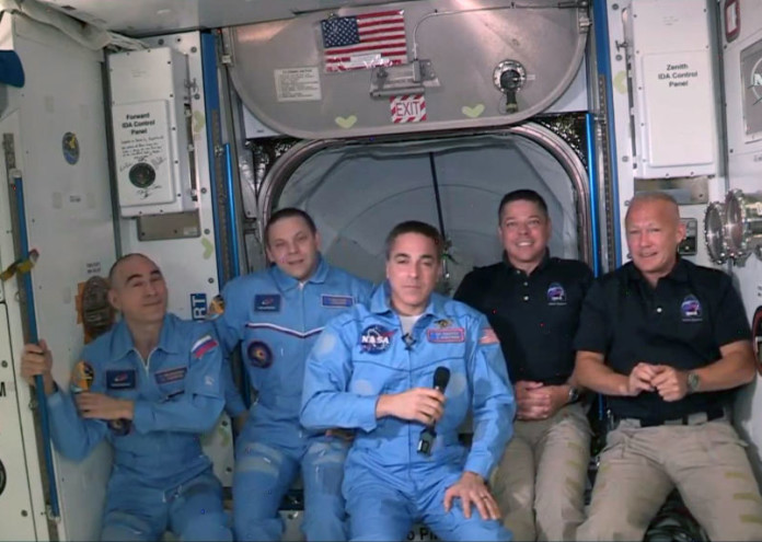  SpaceX Falcon-9 Rocket And Crew Dragon Capsule Launches From Cape Canaveral Sending Astronauts To The International Space Station 