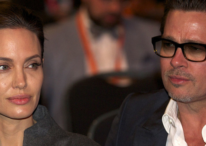 Angelina Jolie and Brad Pitt in London