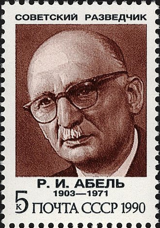  The_Soviet_Union_1990_CPA_6265_stamp_(Soviet_Intelligence_Agents._Rudolf_Abel) 