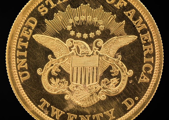 През 1933 г Огъстъс Сейнт Гауденс изработва една златна монета която