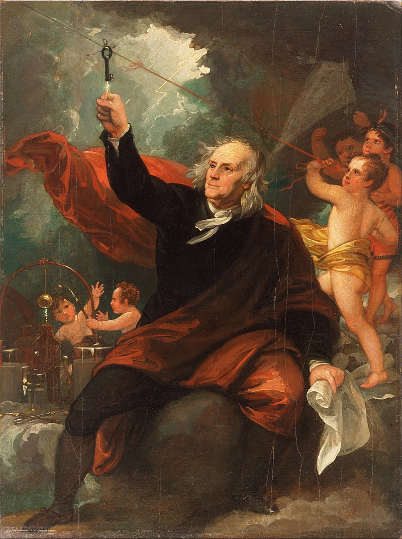  800px-Benjamin_West,_English_(born_America)_-_Benjamin_Franklin_Drawing_Electricity_from_the_Sky_-_Google_Art_Project 