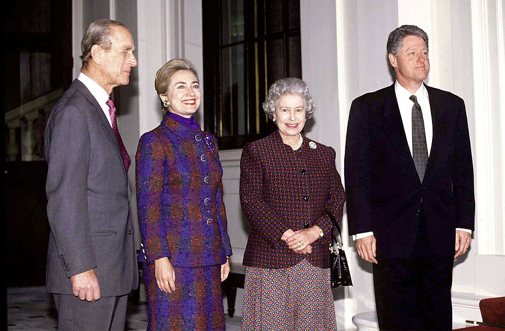 Queen,philip,bill Clinton,hillary 