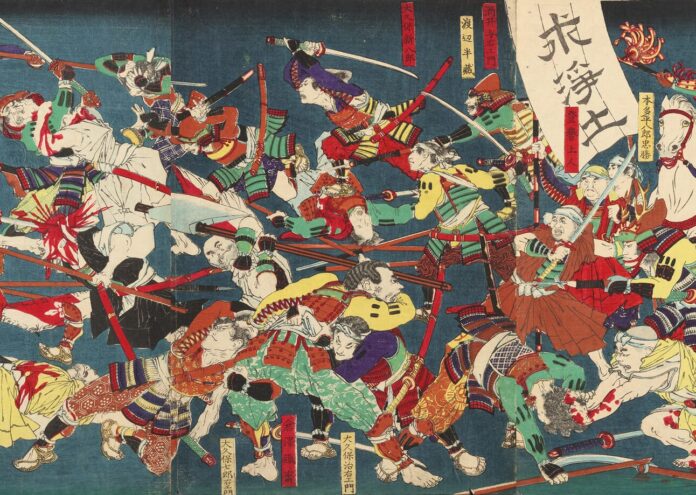 През 1615 г японският владетел Токугава Иеясу оцелява на бойното