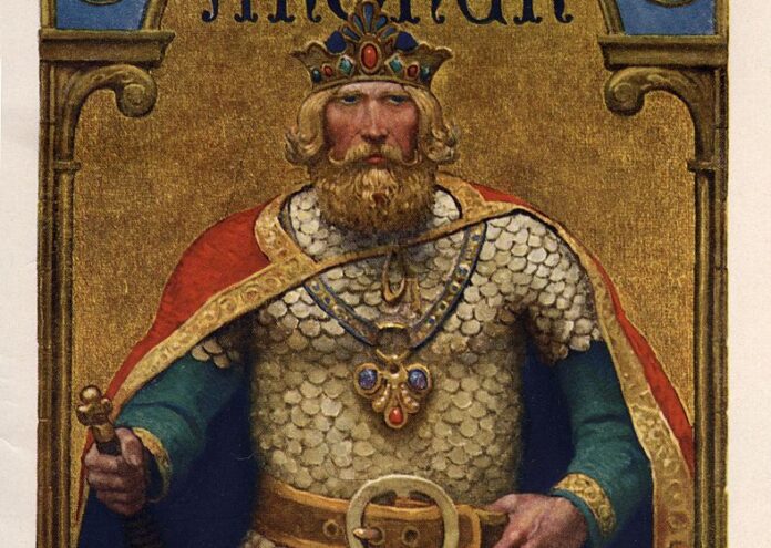 Крал Артур владетелят на Камелот символът на Британия притежателят на